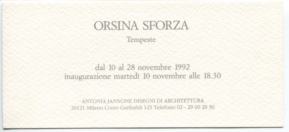 Orsina Sforza. Tempeste - 