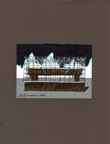 Archetipi - Andrea Branzi, Sketch n. 3, 2019, pennarello su carta, cm 32,5 x 25 