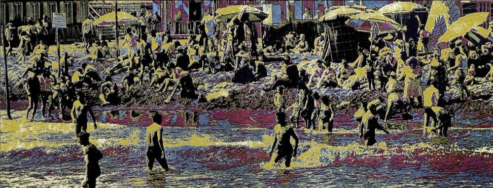 MIA PHOTO FAIR 2024 - Enzo Ragazzini, La Spiaggia 2, Murale fotografico per la Triennale di Milano - Gae Aulenti e Carlo Aymonino, 1963, cm. 100 x 38, ed di 10
