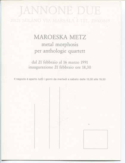 Maroeska Metz. Metal metamorphosis - 