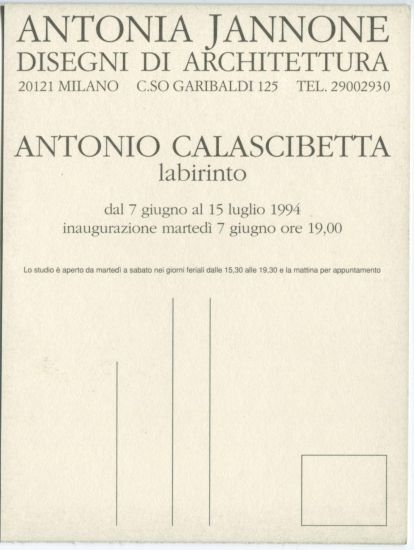  Antonio Calascibetta. Labirinto - 