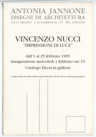 Vincenzo Nucci. Impressioni di luce - 