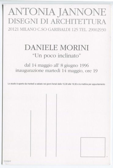 Daniele Morini. Un poco inclinato - 
