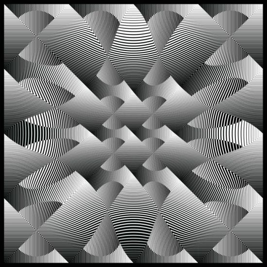 Enzo Ragazzini - Enzo Ragazzini, Progress 48 effetto clessidra  cerchio medio quadro x 16 + Polar 1, 2022, elaborazione fotografica, cm 110 x 110, ed di 10