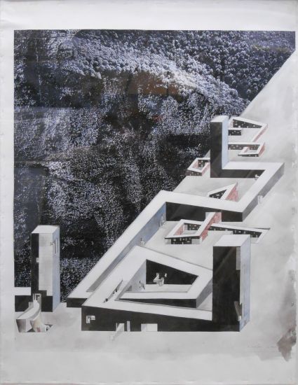 HALF EARTH - Steven Holl, Half Earth. Spiroid sectors for Dallas W_13 25/2/1991
cm. 57.2 x 76.2