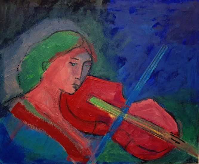 Note e Colori - Rosa Maria Rinaldi, Nebbia, 2021, acrilici su tela, cm.40x50