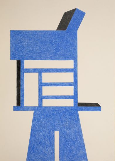 Costruzioni - Nathalie Du Pasquier, Untitled, 2020, matite colorate su carta, cm 50x70