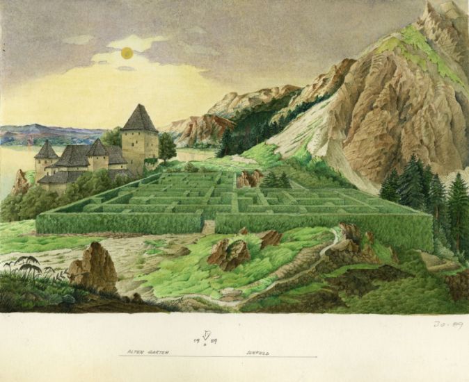 Rappresentazione del paesaggio - Alpengarten, 25x35 cm