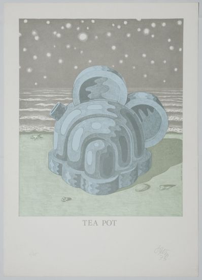 Ettore Sottsass Jr - Tea Pot, Litografia, cm. 70x50, tiratura 80