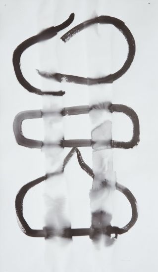 HALF EARTH - Steven Holl, Half Earth. Large ink wash painting, I_1, 2020, cm. 76.2 x 132 © Silvia Sirpresi