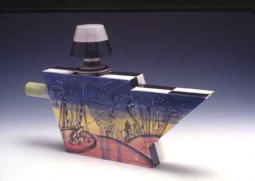 Opere Recenti - Cityscape Wadgie, ceramica e metallo, 2004