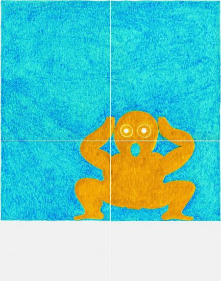 Fat Boy - Edvard, 2019, acquerello su carta, cm 71x56