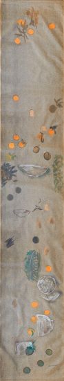 Carte e rotoli a Pietrasanta - Elisa Montessori, Ciotole, 2003, tecnica mista su carta avana, cm 600 x 101