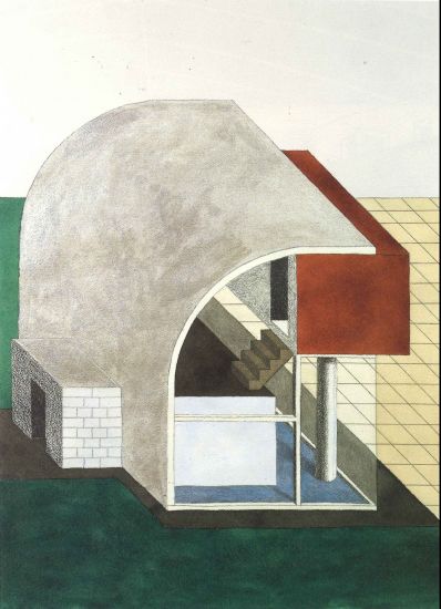 Artissima 2017  - Ettore Sottsass, Casa molto normale, acquerello su carta, cm. 70x50.