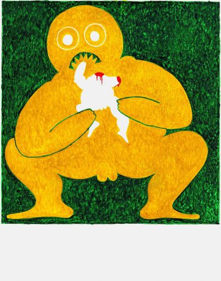 Fat Boy - Francisco, 2019, acquerello su carta, cm 35,5 x 28
