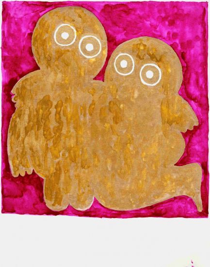 Fat Boy - Gustav, 2019, acquerello su carta, cm 35,5 x 28