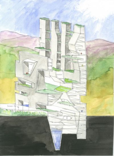 HALF EARTH - Steven Holl, Half Earth. W_11 2/2/2023 cm. 22.9 x 30.5