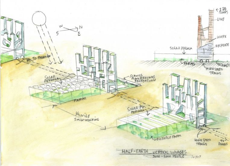 HALF EARTH - Steven Holl, Half Earth. W_10 2023 cm. 27.9 x 38.1