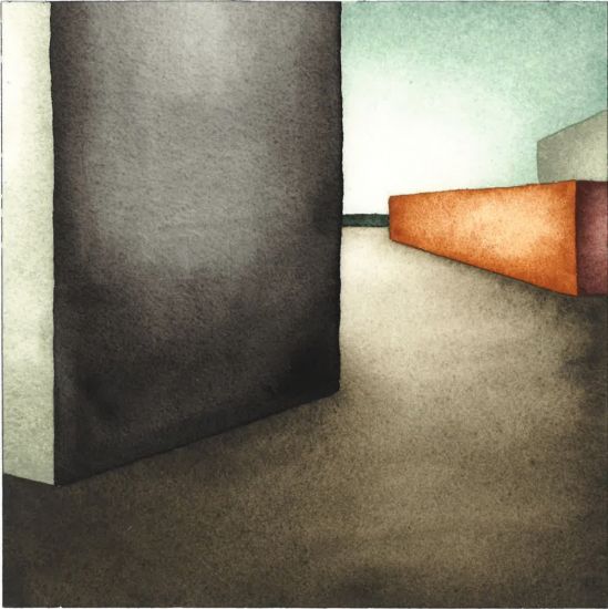 Paesaggi urbani - estesa fino al 5 novembre - Marco Palmieri, prestare omaggi, acquerello su carta, 20x20cm