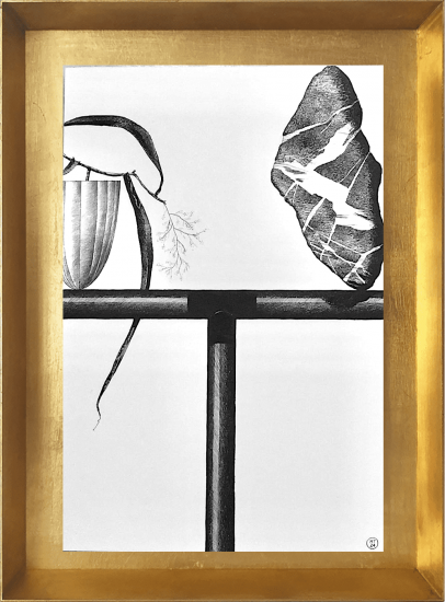 Barricades - Mario Trimarchi, Ma, 2024, china su carta, 35x50 cm