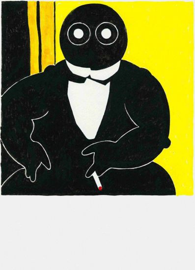 Fat Boy - Christoph Radl, Max, 2022, acquerello su carta, cm 35,5 x 28