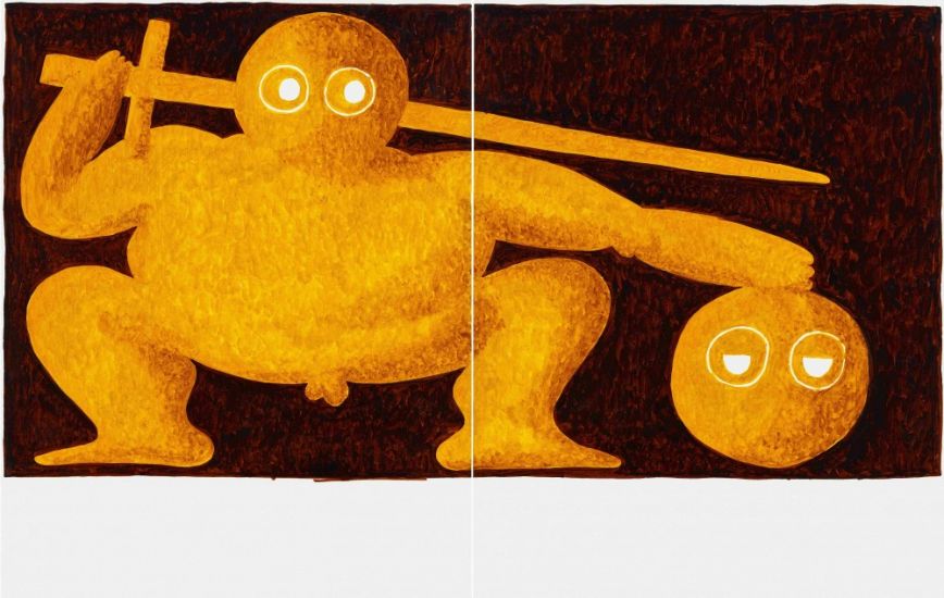 Fat Boy - Michelangelo, 2019, acquerello su carta, cm 35,5 x 28