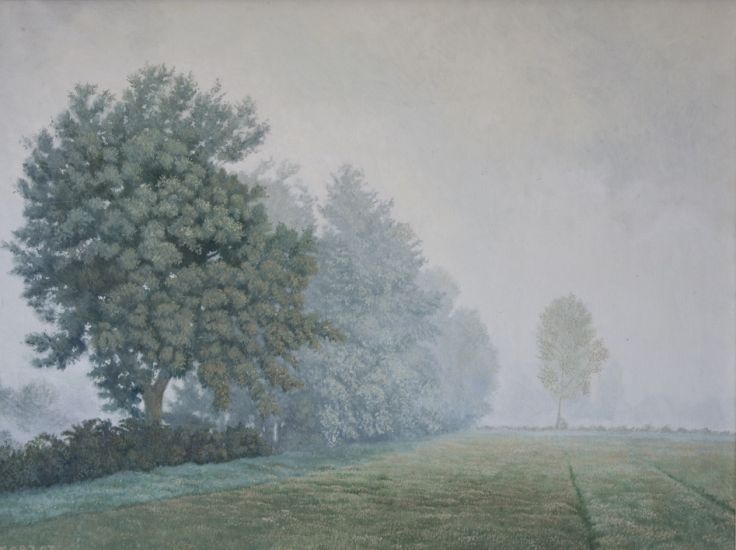 Livio Marzot - Paesaggio Nebbioso,1996, olio su tela, cm 60x80