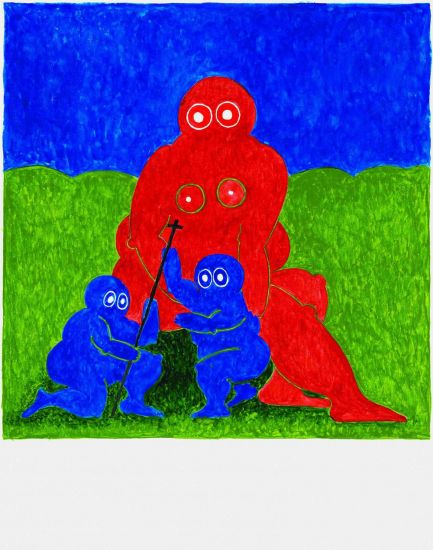 Fat Boy - Raffaello, 2020, acquerello su carta, cm 35,5 x 28