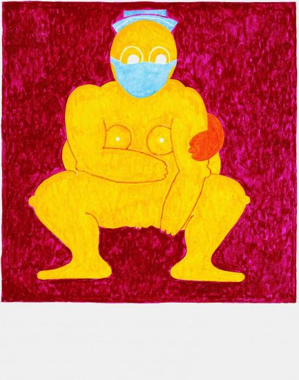 Fat Boy - Richard, 2020, acquerello su carta, cm 35,5 x 28