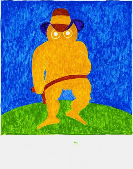 Fat Boy - Richard, 2019, acquerello su carta, cm 35,5 x 28