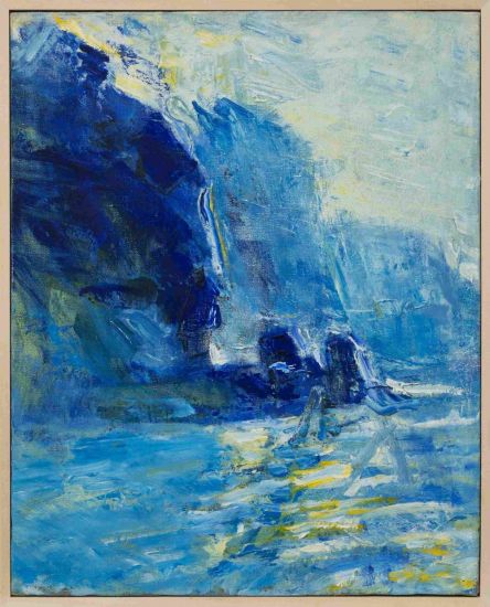 a Pietrasanta con Roberto Sambonet - Corfù mare, olio su tela, cm 54 x 42, ph. Alice Fiorilli