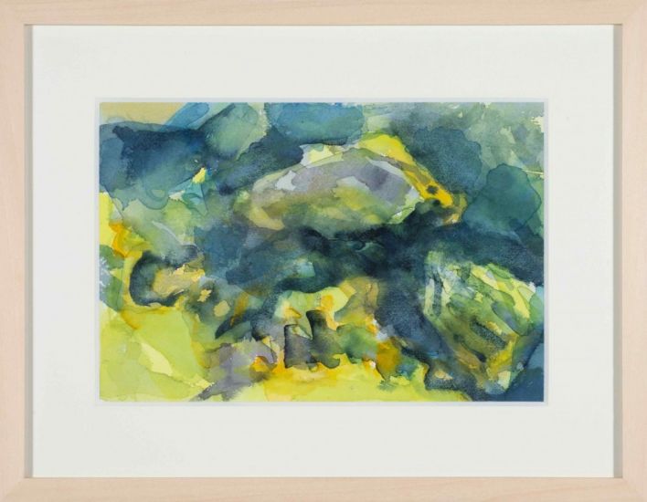 a Pietrasanta con Roberto Sambonet - Ischia, 1984, acquarello, cm 31 x 40 con cornice, ph. Alice Fiorilli