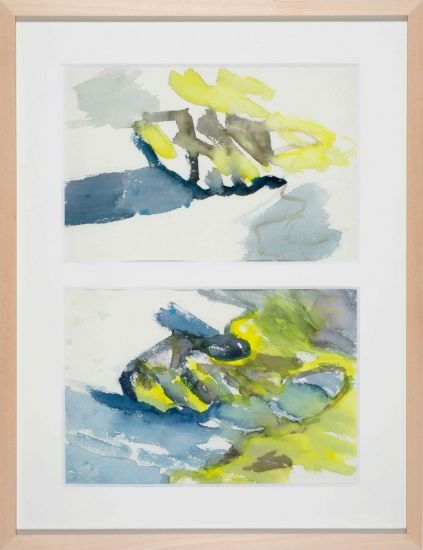 a Pietrasanta con Roberto Sambonet - Ischia, 1984, acquarello, cm 40 x 52 con cornice, ph. Alice Fiorilli