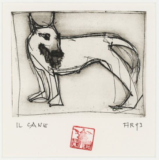 Grafica - Il cane, 32.2x25, fotoincisione, 1993