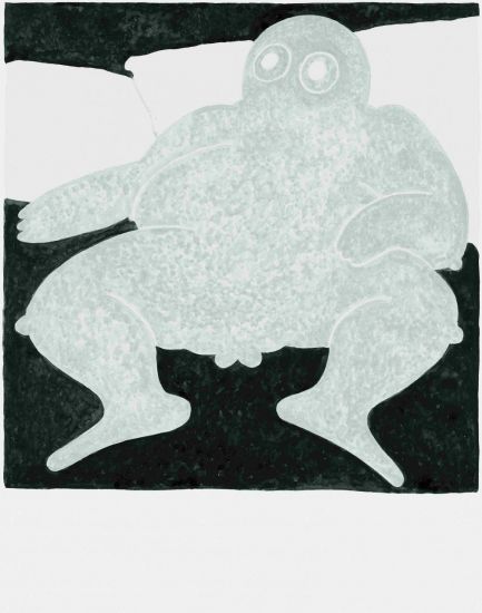 Fat Boy - Rudolf, 2020, acquerello su carta, cm 35,5 x 28