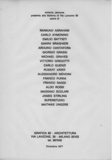 Grafica 80 - Architettura - 