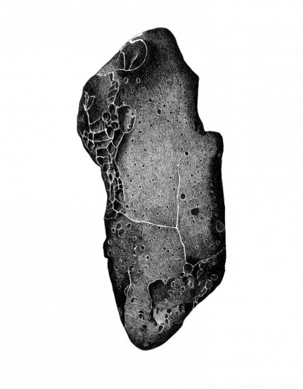 Barricades - Mario Trimarchi, Stone 14, 2023, china su carta, 35x45 cm