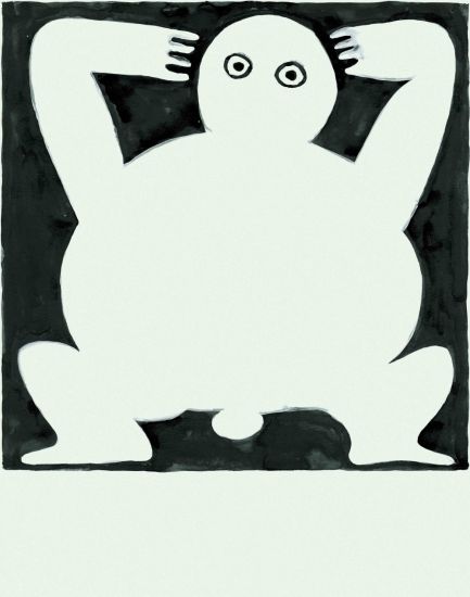 Fat Boy - Ur, 2019, acquerello su carta, cm 35,5 x 28