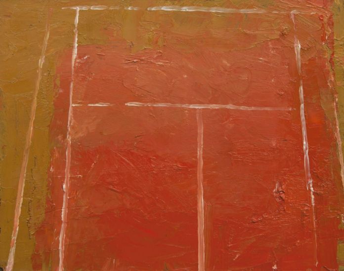 TERRA ROSSA - Velasco Vitali, Court, V64252, 2017,
Olio su tavola 40 x 50 cm