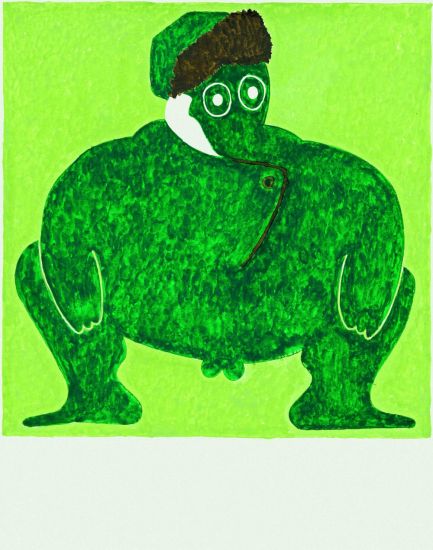 Fat Boy - Vincent, 2019, acquerello su carta, cm 35,5 x 28