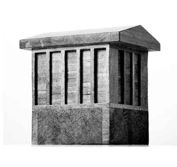 Michele De Lucchi - Michele De Lucchi, Baracca 15, 2014, legno di noce, lavorazioni varie e burattatura, cm. 15,5x12x15.