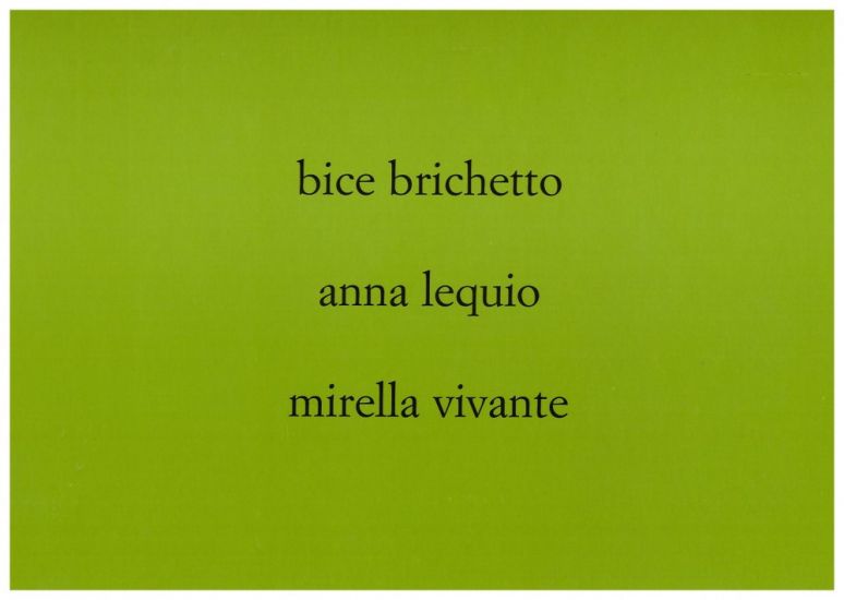 Di fiore in Fiore. Bice Brichetto, Anna Lequio, Mirella Vivante. - 