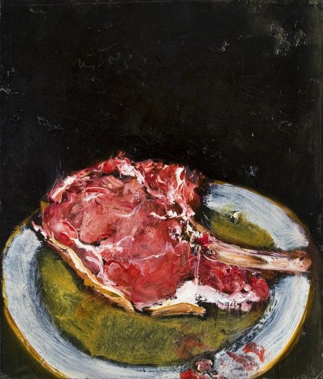 Giancarlo Vitali - Bistecca e olio, olio su tela