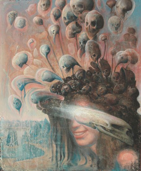 Isterie Plutonioche - Il ritorno di proserpina, 2010 olio su tavola cm 33x27,5