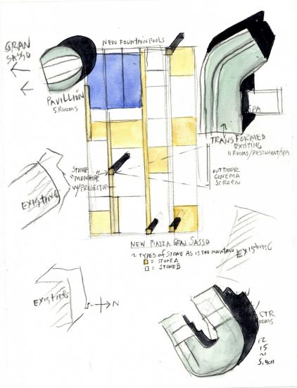 HALF EARTH - Steven Holl, Half Earth. Gran Sasso, W_03, 15/12/2021, cm. 22.9 x 30.5