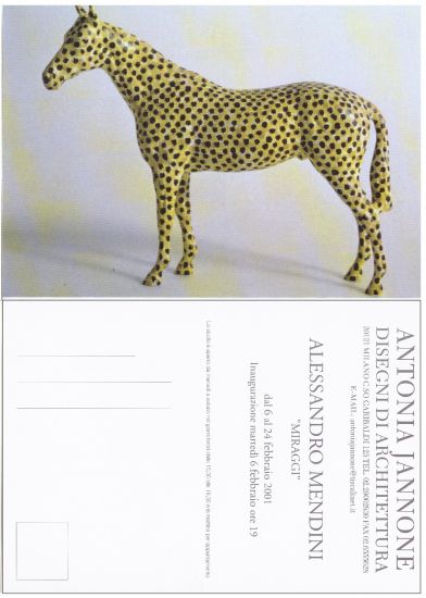 Miraggi - Cartolina di invito alla mostra