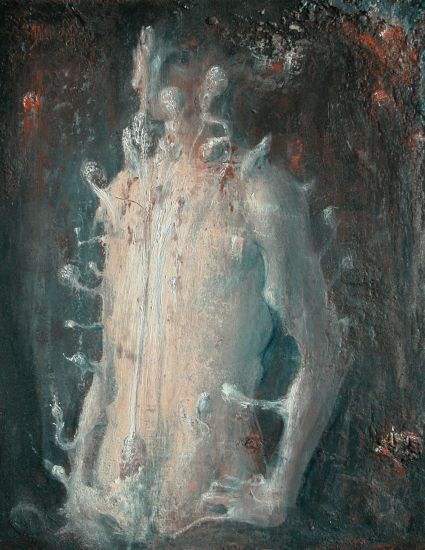 Isterie Plutonioche - Studio per uomo fiorente 2010 olio su masonite, cm 38,5x30