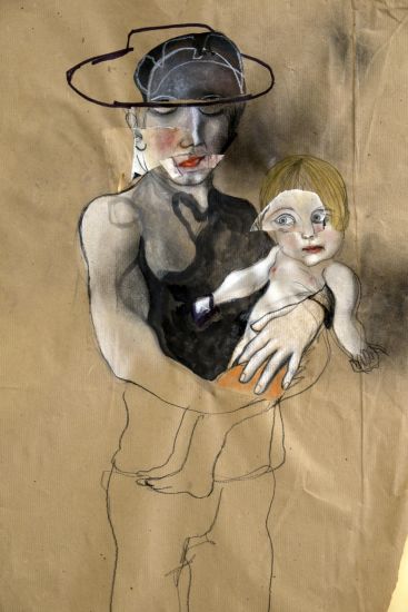 Trafficante di Sogni - Uomo con Bambini, 70x100 cm