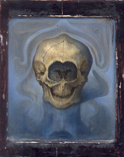 Isterie Plutonioche - Vanitas ciclopica, 2010. olio su tavola di pero cm 27x22