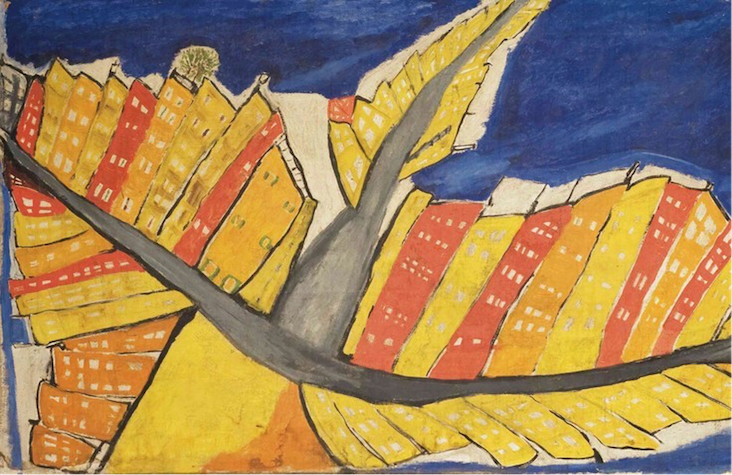 Fuorisalone 2024 - Osvaldo Licini
paesaggio arabesco (1914) 80 x 120 cm
olio su tela, @Fondazione Cirulli